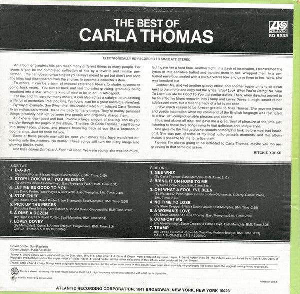Carla Thomas : The Best Of Carla Thomas (LP,Compilation)