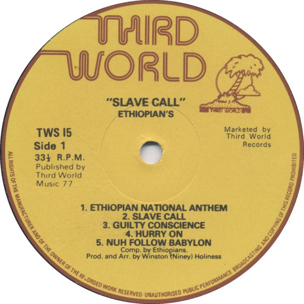 The Ethiopians : Slave Call (LP, Album)