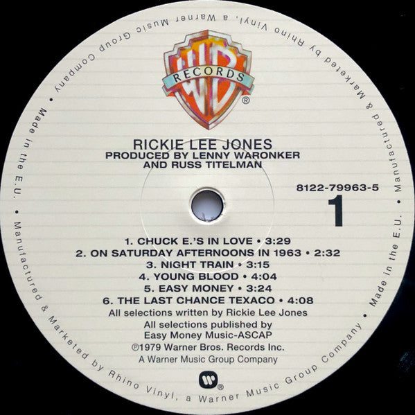 Rickie Lee Jones : Rickie Lee Jones (LP,Reissue,Remastered)