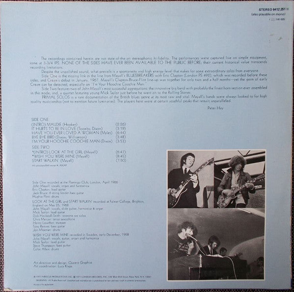 John Mayall : Primal Solos (LP, Album)