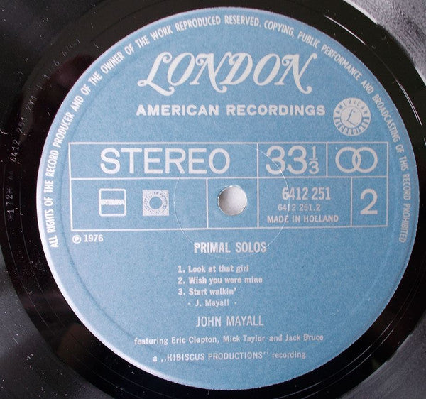 John Mayall : Primal Solos (LP, Album)