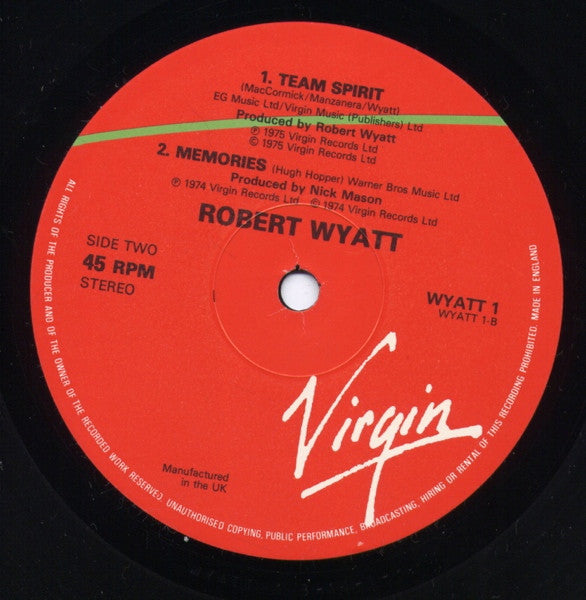 Robert Wyatt : I'm A Believer / Yesterday Man / Team Spirit / Memories (4 Track EP) (12", EP)