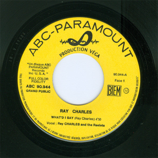 Ray Charles : What'd I Say (7", EP, RP)
