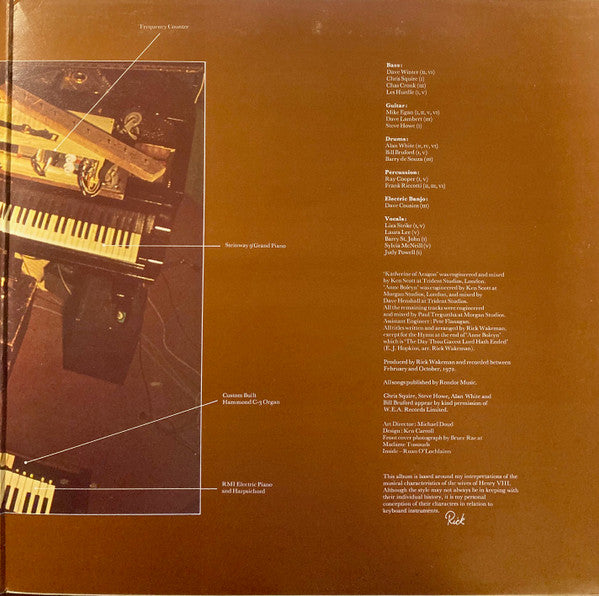 Rick Wakeman : The Six Wives Of Henry VIII (LP, Album, Gat)