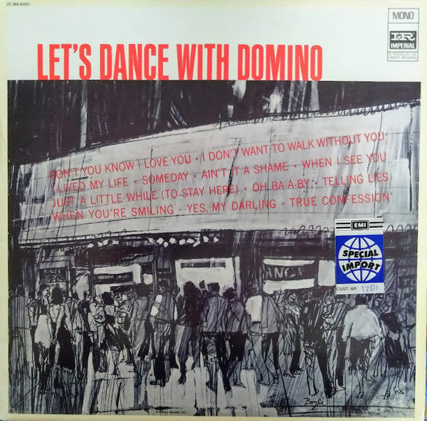 Fats Domino : Let's Dance With Domino (LP, Album, Mono, RE)