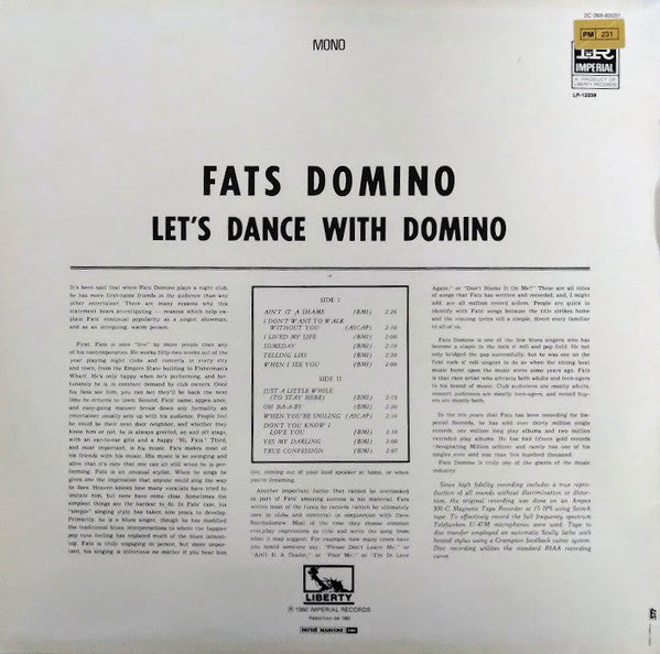 Fats Domino : Let's Dance With Domino (LP, Album, Mono, RE)