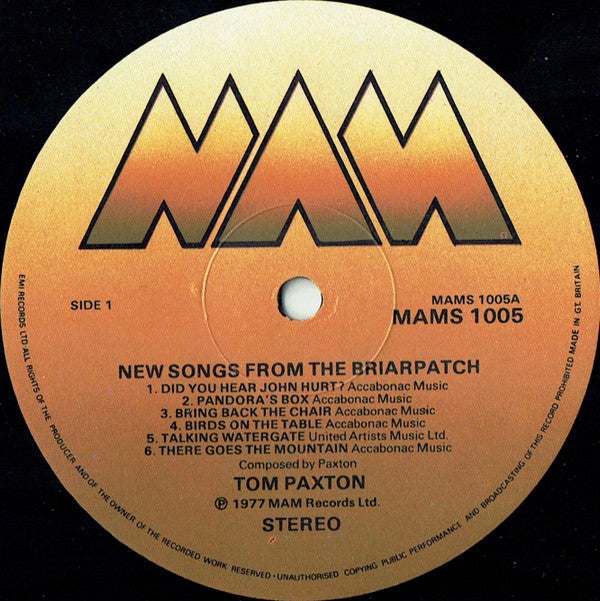 Tom Paxton : New Songs From The Briarpatch (LP)