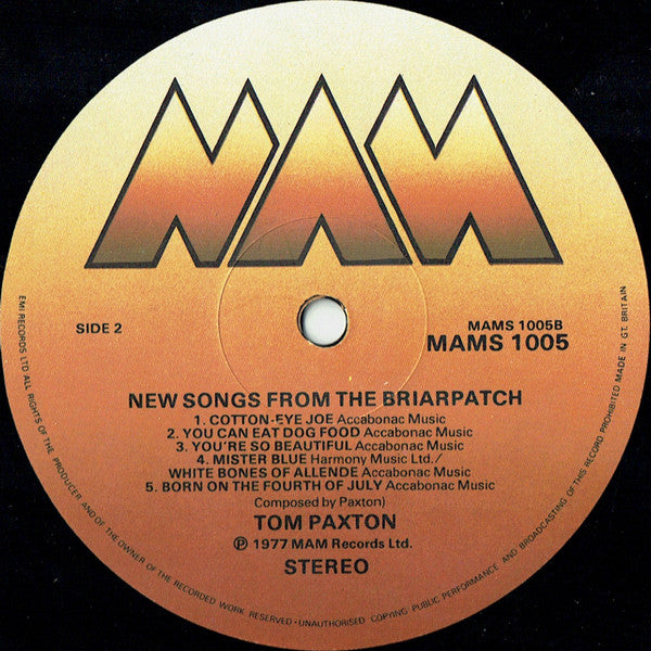 Tom Paxton : New Songs From The Briarpatch (LP)