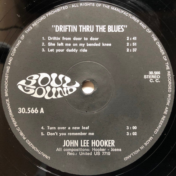 John Lee Hooker : Driftin' Thru The Blues (LP, Album)