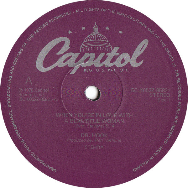 Dr. Hook : When You're In Love With A Beautiful Woman / Dooley Jones (12", Single)