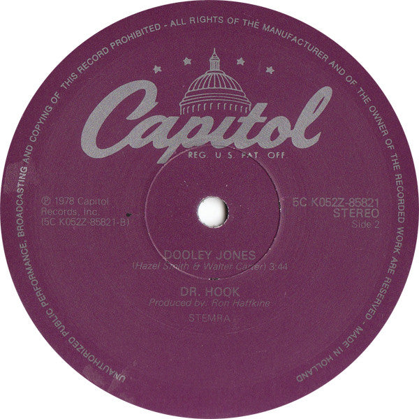 Dr. Hook : When You're In Love With A Beautiful Woman / Dooley Jones (12", Single)