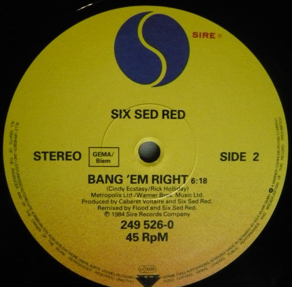 Six Sed Red : Shake It Right (12")