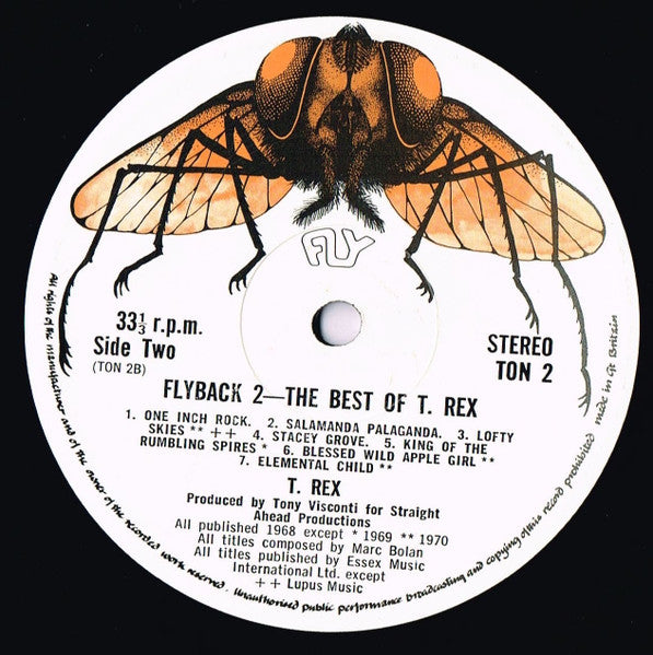 T. Rex : Flyback 2 - The Best Of T. Rex (LP, Album, Comp, Mono)