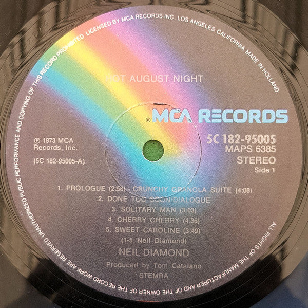 Neil Diamond : Hot August Night (2xLP, Album, Gat)