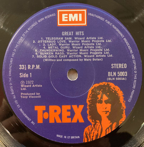T•Rex* : Great Hits (LP, Album, Comp)