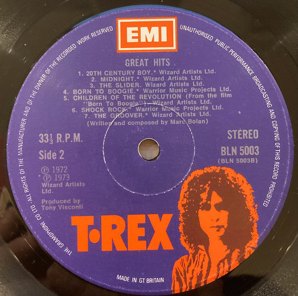 T•Rex* : Great Hits (LP, Album, Comp)