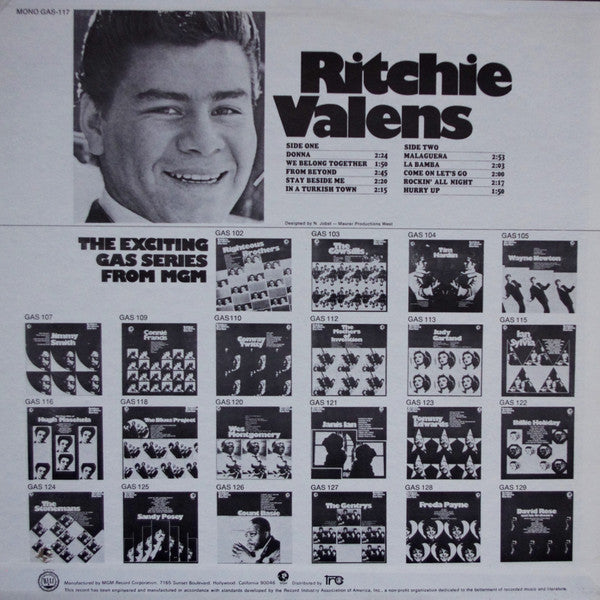 Ritchie Valens : Ritchie Valens (LP, Comp, Mono)