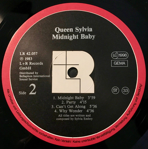 Blues Queen Sylvia* : Midnight Baby (LP, Album)