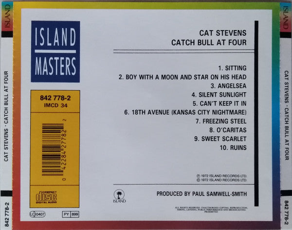 Cat Stevens : Catch Bull At Four (CD, Album, RE)