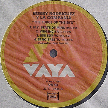 Bobby Rodríguez Y La Compañia : The Force Of The 80's (LP, Album)