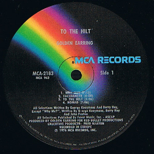 Golden Earring - To The Hilt (LP, Album, Glo) - De Platen Aap – Vinylwinkel in Brielle & online webshop voor muziekliefhebbers