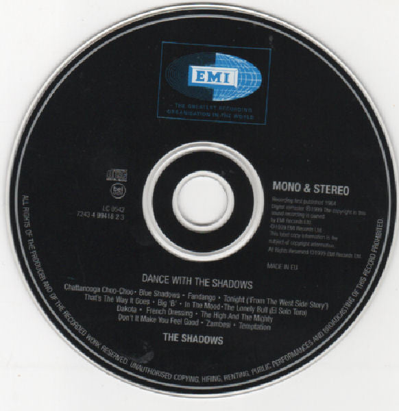 The Shadows - Dance With The Shadows (CD, Album, Mono) - De Platen Aap – Vinylwinkel in Brielle & online webshop voor muziekliefhebbers