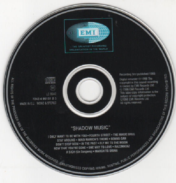 The Shadows - Shadow Music (CD, Album, Mono, RE) - De Platen Aap – Vinylwinkel in Brielle & online webshop voor muziekliefhebbers