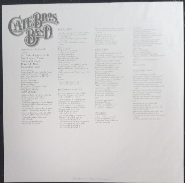 Cate Bros. Band : Fire On The Tracks (LP, Album)