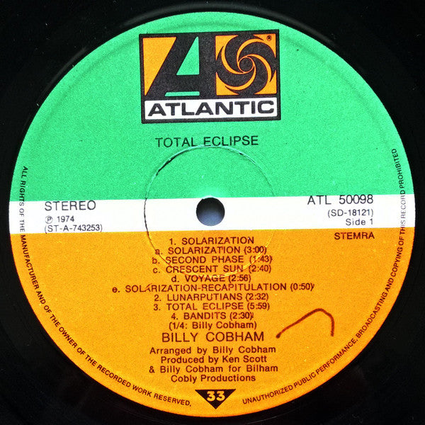 Billy Cobham : Total Eclipse (LP, Album)