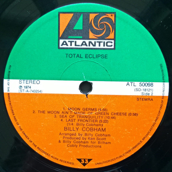 Billy Cobham : Total Eclipse (LP, Album)