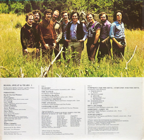Blood, Sweat And Tears - Blood, Sweat & Tears 3 (LP, Album, Gat) - De Platen Aap – Vinylwinkel in Brielle & online webshop voor muziekliefhebbers