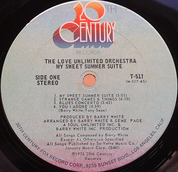 Love Unlimited Orchestra : My Sweet Summer Suite (LP, Album, Pit)