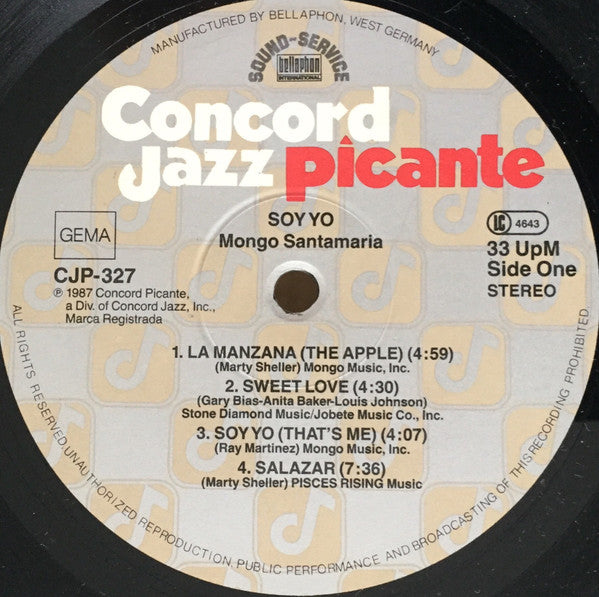 Mongo Santamaria : Soy Yo (LP, Album)