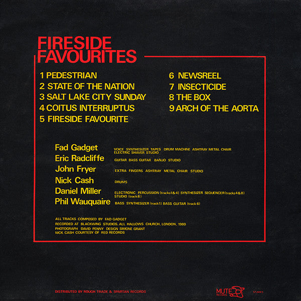 Fad Gadget : Fireside Favourites (LP, Album)