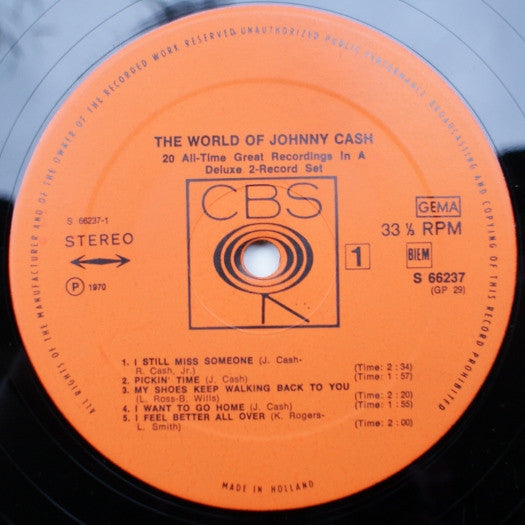 Johnny Cash : The World Of Johnny Cash (2xLP, Comp)