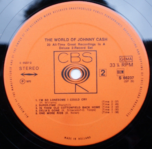 Johnny Cash : The World Of Johnny Cash (2xLP, Comp)