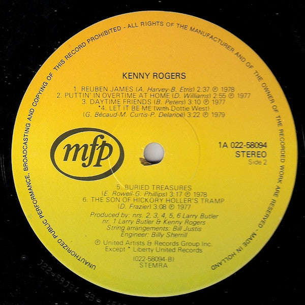 Kenny Rogers : Collection (LP,Compilation,Stereo)