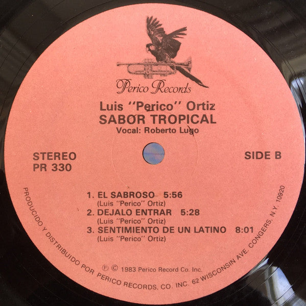 Luis "Perico" Ortiz Cantante: Roberto Lugo : Sabor Tropical (LP, Album)