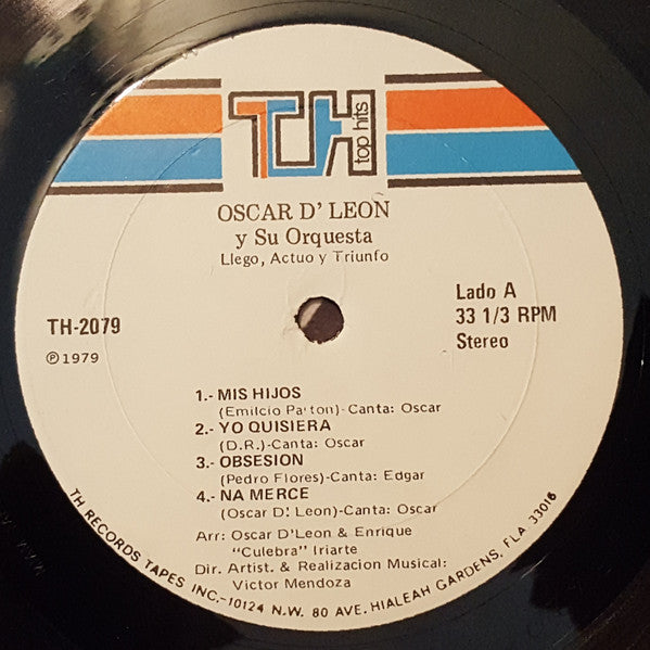Oscar D'León Y Su Orquesta* : ...Llegó...Actuó...Y...Triunfó..! (LP, Album)