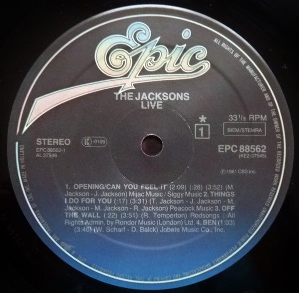 The Jacksons : Live (2xLP, Album, Gat)