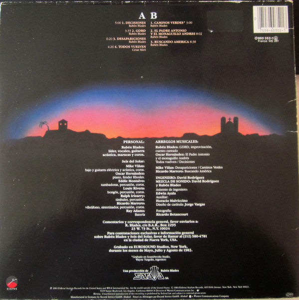 Rubén Blades* Y Seis Del Solar : Buscando America (LP, Album, Gat)