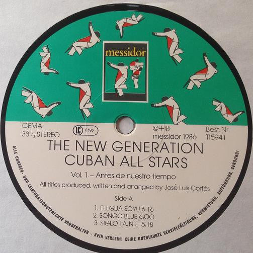 The New Generation Cuban All Stars : Volume 1 (Antes De Nuestro Tiempo) (LP, M/Print)