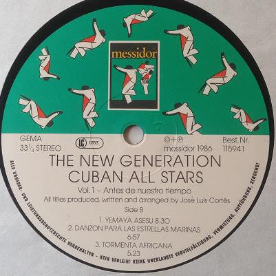 The New Generation Cuban All Stars : Volume 1 (Antes De Nuestro Tiempo) (LP, M/Print)