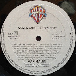 Van Halen : Women And Children First (LP, Album)