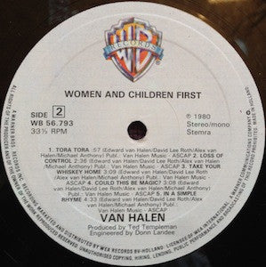 Van Halen : Women And Children First (LP, Album)