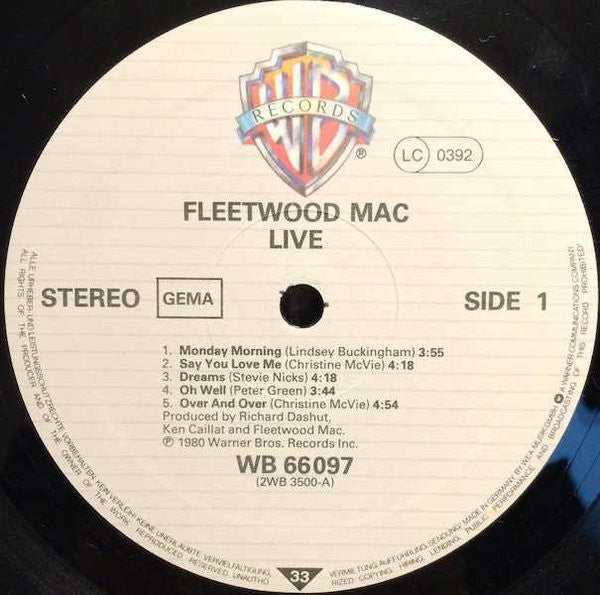 Fleetwood Mac : Fleetwood Mac Live (2xLP, Album, Gat)