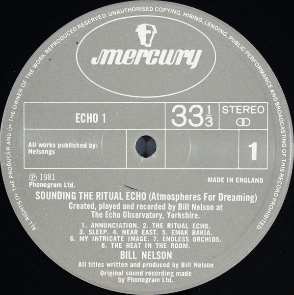 Bill Nelson : Quit Dreaming And Get On The Beam / Sounding The Ritual Echo (Atmospheres For Dreaming) (2xLP, Album)