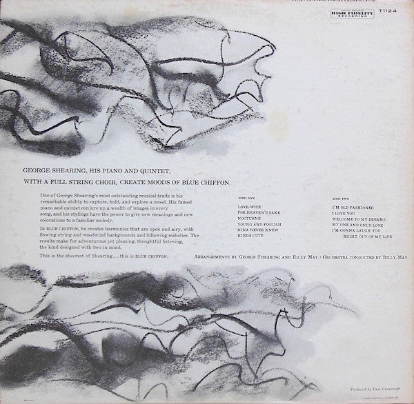 The George Shearing Quintet And Orchestra* : Blue Chiffon (LP, Album, Mono)