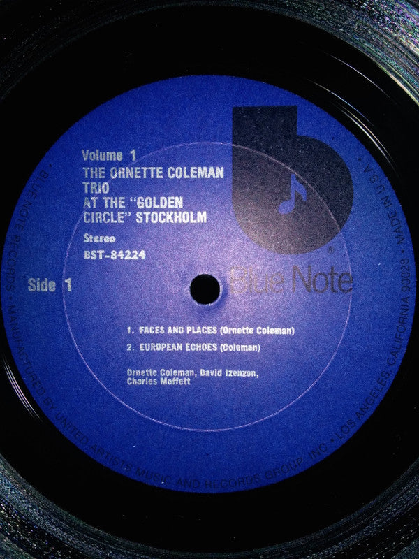 The Ornette Coleman Trio : At The "Golden Circle" Stockholm - Volume One (LP, Album, RE)