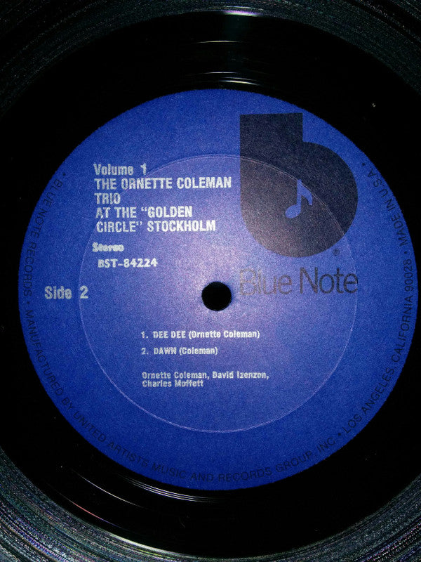 The Ornette Coleman Trio : At The "Golden Circle" Stockholm - Volume One (LP, Album, RE)